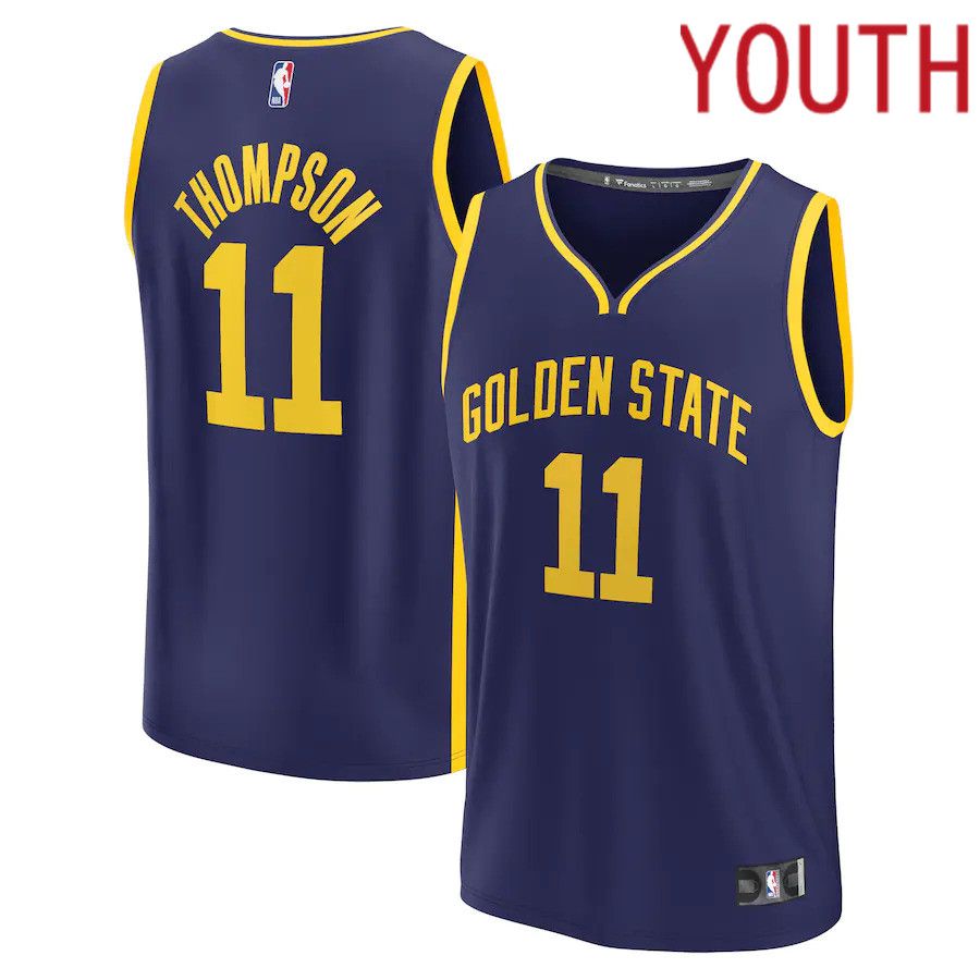 Youth Golden State Warriors #11 Klay Thompson Fanatics Branded Navy Statement Edition 2022-23 Fast Break Player NBA Jersey->indiana pacers->NBA Jersey